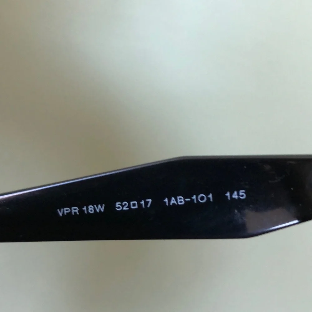 Prada (VPR 18W) Black Prescription Lens Glasses - Women's with Case & COA